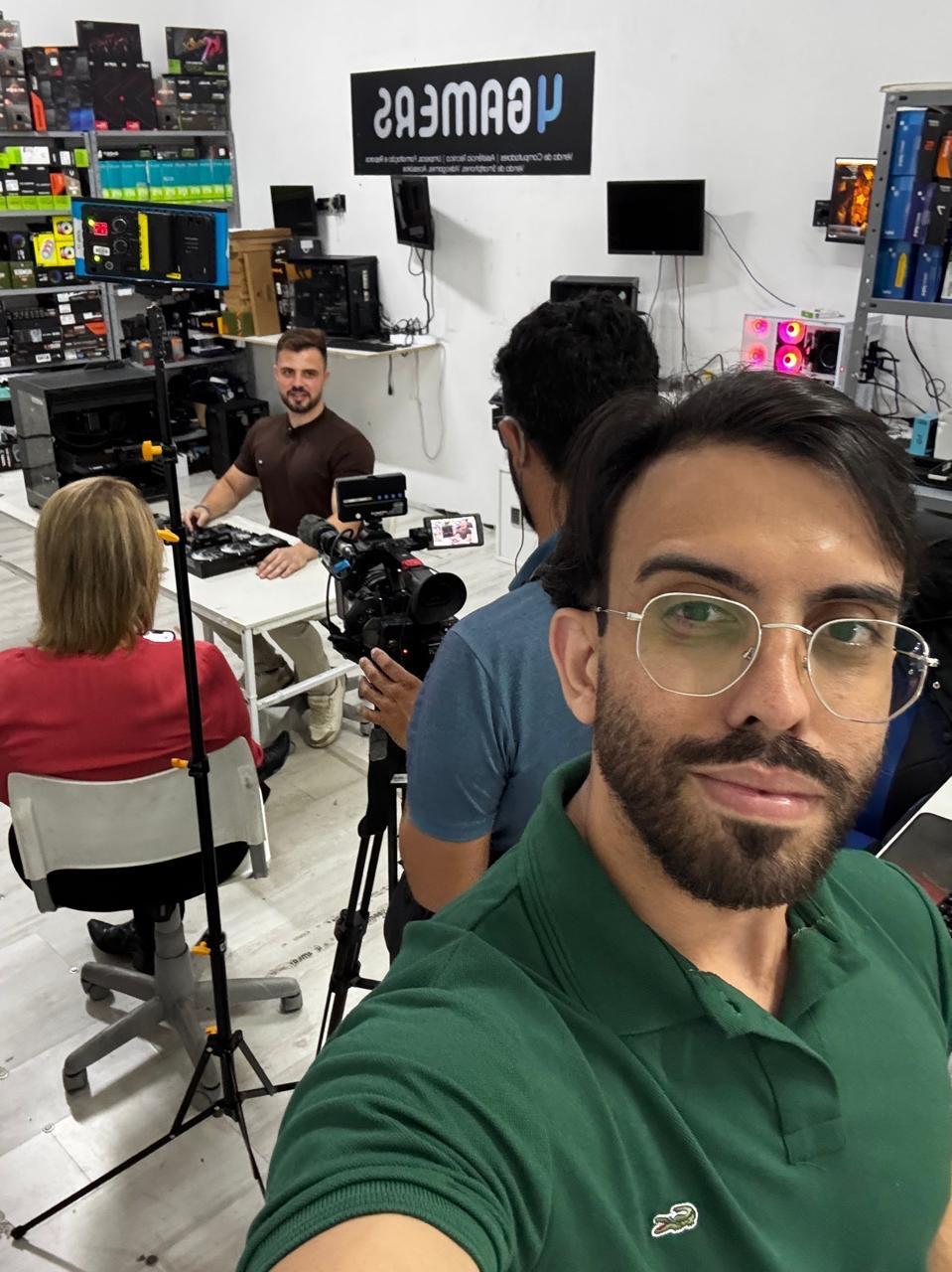 Bastidores da gravação de reportagem na operação da PC Upgrade e 4Gamers